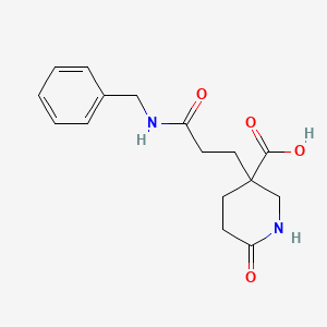 molecular formula C16H20N2O4 B1297308 3-(2-Benzylcarbamoyl-ethyl)-6-oxo-piperidine-3-carboxylic acid CAS No. 361372-43-2