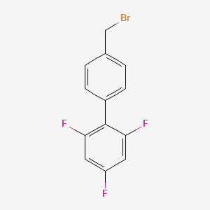 molecular formula C13H8BrF3 B12973080 4'-(Bromomethyl)-2,4,6-trifluoro-1,1'-biphenyl 