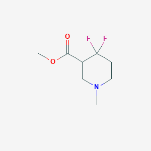 molecular formula C8H13F2NO2 B12973111 Methyl 4,4-difluoro-1-methylpiperidine-3-carboxylate 