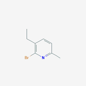 molecular formula C8H10BrN B12973160 2-Bromo-3-ethyl-6-methylpyridine 