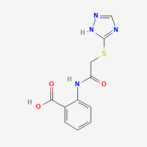 molecular formula C11H10N4O3S B1297318 2-[2-(2h-[1,2,4]triazol-3-ylsulfanyl)acetylamino]-benzoic acid CAS No. 24706-62-5