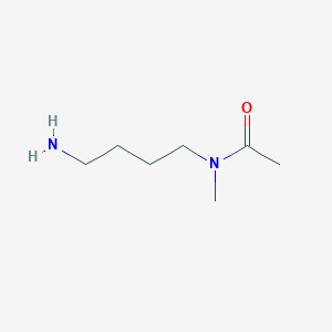 molecular formula C7H16N2O B12973243 N-(4-Aminobutyl)-N-methylacetamide 