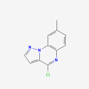 molecular formula C11H8ClN3 B12973280 4-Chloro-8-methylpyrazolo[1,5-a]quinoxaline 