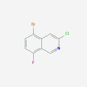 molecular formula C9H4BrClFN B12973289 Isoquinoline, 5-bromo-3-chloro-8-fluoro- 