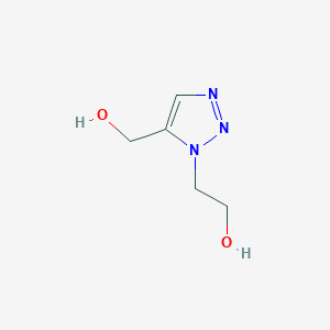 molecular formula C5H9N3O2 B12973293 2-(5-(Hydroxymethyl)-1H-1,2,3-triazol-1-yl)ethanol 