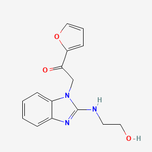 molecular formula C15H15N3O3 B1297331 1-Furan-2-yl-2-[2-(2-hydroxy-ethylamino)-benzoimidazol-1-yl]-ethanone CAS No. 435345-13-4