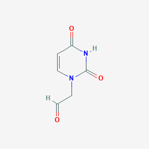 molecular formula C6H6N2O3 B12973324 1(2h)-Pyrimidineacetaldehyde, 3,4-dihydro-2,4-dioxo- CAS No. 3055-23-0