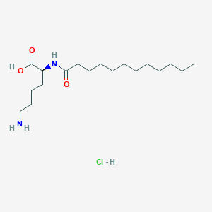 molecular formula C18H37ClN2O3 B12973325 N-Lauroyl-L-lysine hydrochloride 