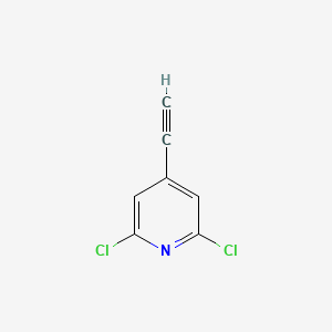 molecular formula C7H3Cl2N B12973348 2,6-Dichloro-4-ethynylpyridine CAS No. 250636-60-3