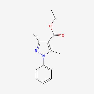 molecular formula C14H16N2O2 B1297336 3,5-Dimethyl-1-phenyl-1H-pyrazole-4-carboxylic acid ethyl ester CAS No. 89193-18-0