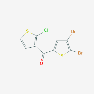 molecular formula C9H3Br2ClOS2 B12973362 (2-Chlorothiophen-3-yl)(4,5-dibromothiophen-2-yl)methanone 