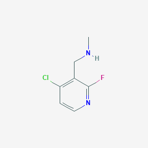 molecular formula C7H8ClFN2 B12973375 1-(4-Chloro-2-fluoropyridin-3-yl)-N-methylmethanamine 