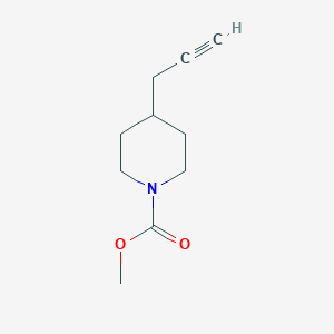 molecular formula C10H15NO2 B12973390 Methyl 4-(prop-2-yn-1-yl)piperidine-1-carboxylate 
