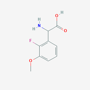 molecular formula C9H10FNO3 B12973396 2-Amino-2-(2-fluoro-3-methoxyphenyl)acetic acid 