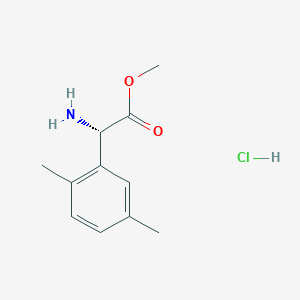 molecular formula C11H16ClNO2 B12973400 Methyl (S)-2-amino-2-(2,5-dimethylphenyl)acetate hydrochloride 