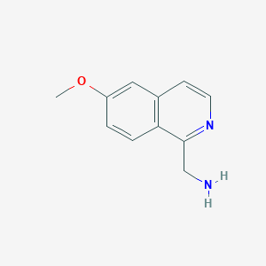 molecular formula C11H12N2O B12973409 (6-Methoxyisoquinolin-1-yl)methanamine 