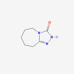 molecular formula C7H11N3O B1297344 2,5,6,7,8,9-hexahydro-3H-[1,2,4]triazolo[4,3-a]azepin-3-one CAS No. 27182-43-0