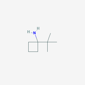 molecular formula C8H17N B12973476 1-(tert-Butyl)cyclobutanamine 