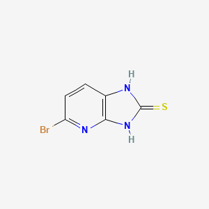 molecular formula C6H4BrN3S B12973495 5-Bromo-1,3-dihydro-2H-imidazo[4,5-b]pyridine-2-thione 