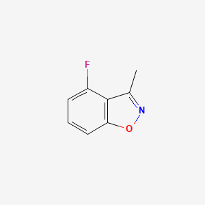 molecular formula C8H6FNO B12973504 4-Fluoro-3-methylbenzisoxazole 