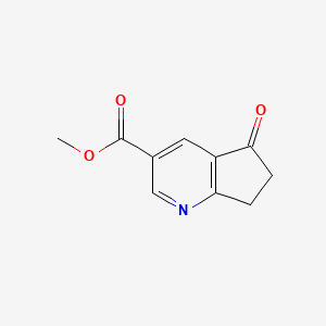 molecular formula C10H9NO3 B12973513 Methyl 5-oxo-6,7-dihydro-5H-cyclopenta[b]pyridine-3-carboxylate 