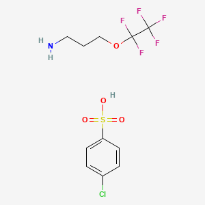 molecular formula C11H13ClF5NO4S B12973522 3-(Perfluoroethoxy)propan-1-amine 4-chlorobenzenesulfonate 