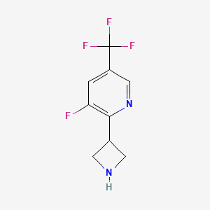 molecular formula C9H8F4N2 B12973523 2-(Azetidin-3-yl)-3-fluoro-5-(trifluoromethyl)pyridine 