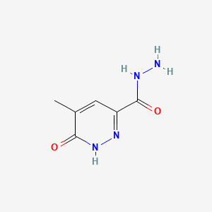 molecular formula C6H8N4O2 B12973554 3-Pyridazinecarboxylic acid, 1,6-dihydro-5-methyl-6-oxo-, hydrazide CAS No. 92604-89-2