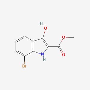 molecular formula C10H8BrNO3 B12973573 methyl 7-bromo-3-hydroxy-1H-indole-2-carboxylate 