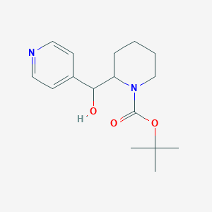 molecular formula C16H24N2O3 B12973588 tert-Butyl 2-(hydroxy(pyridin-4-yl)methyl)piperidine-1-carboxylate 