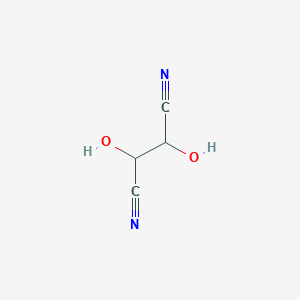 molecular formula C4H4N2O2 B12973619 2,3-Dihydroxysuccinonitrile 