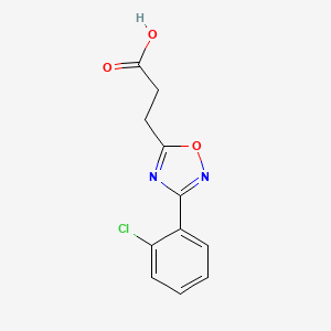 molecular formula C11H9ClN2O3 B1297363 3-[3-(2-Chlorophenyl)-1,2,4-oxadiazol-5-yl]propanoic acid CAS No. 728024-51-9