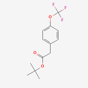 molecular formula C13H15F3O3 B12973636 tert-Butyl 2-(4-(trifluoromethoxy)phenyl)acetate 