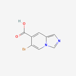molecular formula C8H5BrN2O2 B12973658 6-Bromoimidazo[1,5-a]pyridine-7-carboxylic acid 