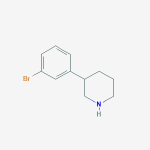 molecular formula C11H14BrN B12973664 3-(3-Bromophenyl)piperidine 