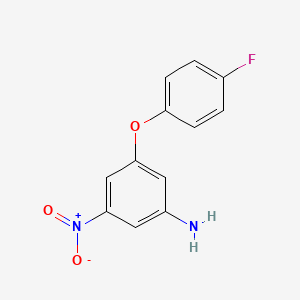 molecular formula C12H9FN2O3 B1297369 3-(4-Fluorophenoxy)-5-nitroaniline CAS No. 208122-60-5
