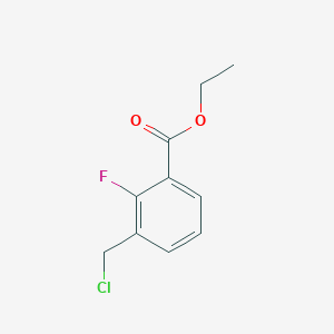 molecular formula C10H10ClFO2 B12973703 Ethyl 3-(chloromethyl)-2-fluorobenzoate 