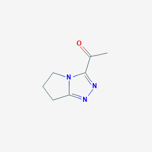 molecular formula C7H9N3O B12973715 1-(6,7-dihydro-5H-pyrrolo[2,1-c][1,2,4]triazol-3-yl)ethanone 