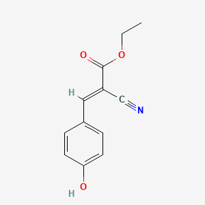 molecular formula C12H11NO3 B1297372 (E)-Ethyl 2-cyano-3-(4-hydroxyphenyl)acrylate CAS No. 6935-44-0