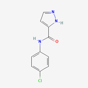 molecular formula C10H8ClN3O B1297376 N-(4-Chlorophenyl)-1H-pyrazole-3-carboxamide CAS No. 5772-84-9