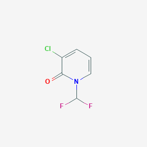 molecular formula C6H4ClF2NO B12973835 3-Chloro-1-(difluoromethyl)pyridin-2(1H)-one 