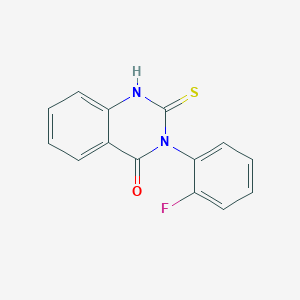 molecular formula C14H9FN2OS B1297384 3-(2-fluorophenyl)-2-thioxo-2,3-dihydroquinazolin-4(1H)-one CAS No. 23892-21-9