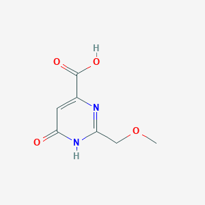molecular formula C7H8N2O4 B12973895 2-(Methoxymethyl)-6-oxo-1,6-dihydropyrimidine-4-carboxylic acid 