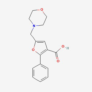 molecular formula C16H17NO4 B1297390 5-Morpholin-4-ylmethyl-2-phenyl-furan-3-carboxylic acid CAS No. 435341-95-0