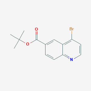 molecular formula C14H14BrNO2 B12973943 tert-Butyl 4-bromoquinoline-6-carboxylate 