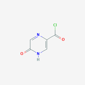 molecular formula C5H3ClN2O2 B12973952 5-Hydroxypyrazine-2-carbonyl chloride 