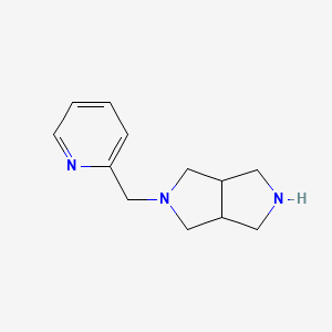 molecular formula C12H17N3 B12973965 2-(Pyridin-2-ylmethyl)octahydropyrrolo[3,4-c]pyrrole 