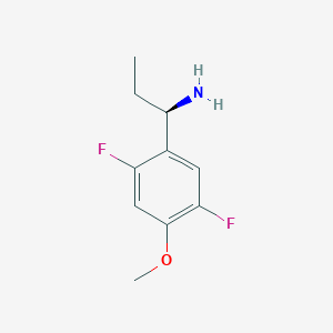 molecular formula C10H13F2NO B12973967 (R)-1-(2,5-Difluoro-4-methoxyphenyl)propan-1-amine 