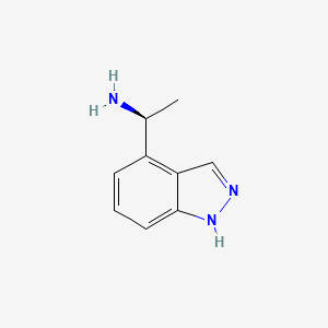 molecular formula C9H11N3 B12974043 (S)-1-(1H-Indazol-4-yl)ethan-1-amine 
