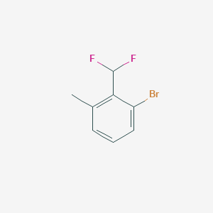 molecular formula C8H7BrF2 B12974052 1-Bromo-2-(difluoromethyl)-3-methylbenzene 
